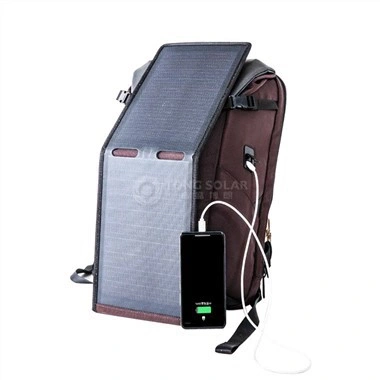 Backpack With A Solar Panel